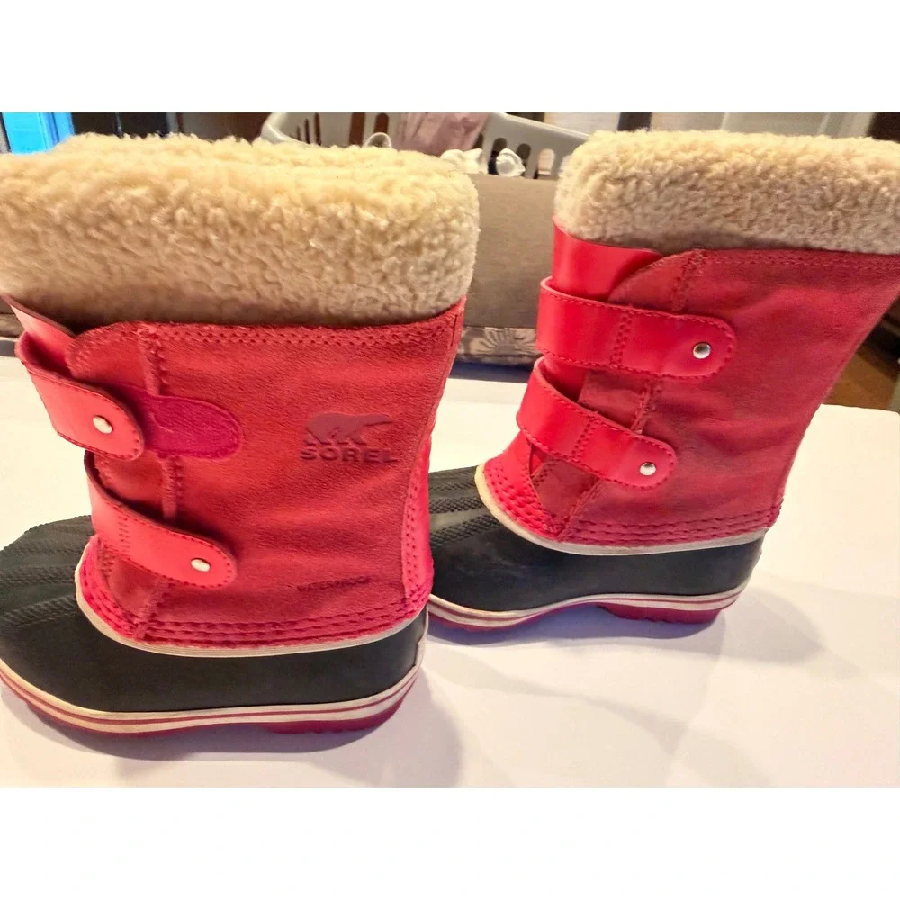 Sorel Kids Snow Commander Pink Black Waterproof Winter Boots Toddler 9